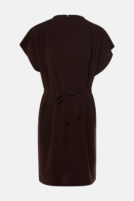 Robe à manches courtes - brun