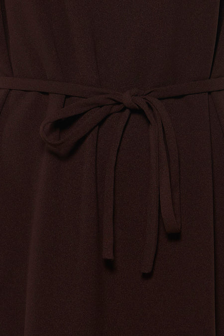 Robe à manches courtes - brun