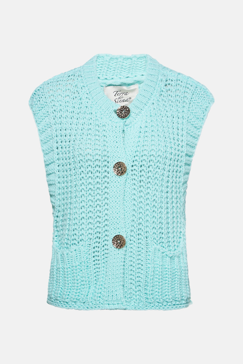 Cardigan Bleu - Terra di Siena