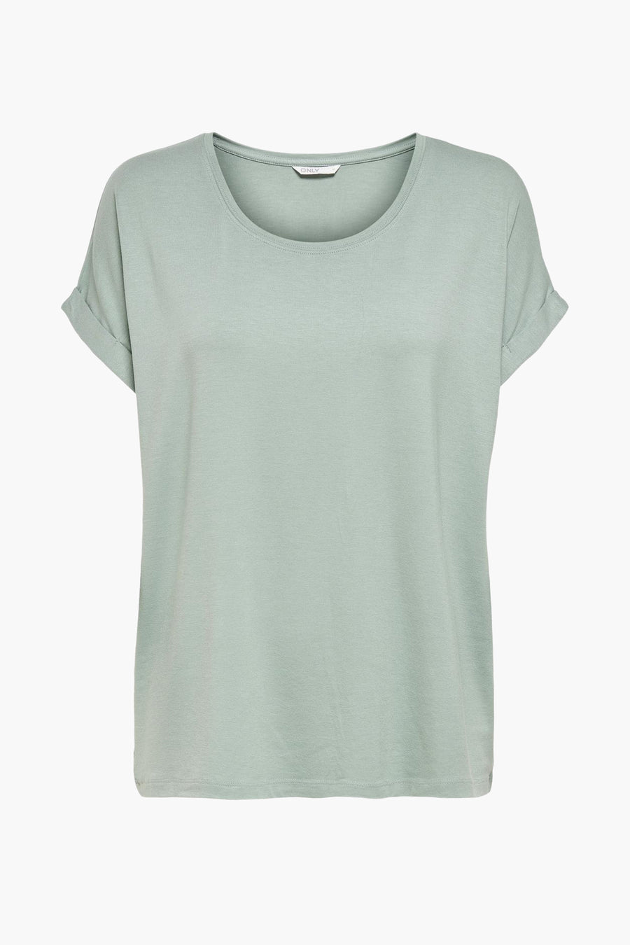 T-shirt vert clair avec manches courtes.
