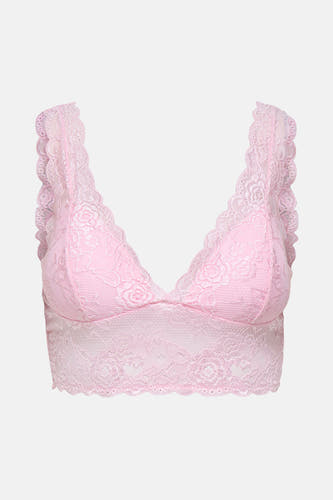 Robe rose ONLY, avec des détails sur les bords et un modèle sans bretelles.