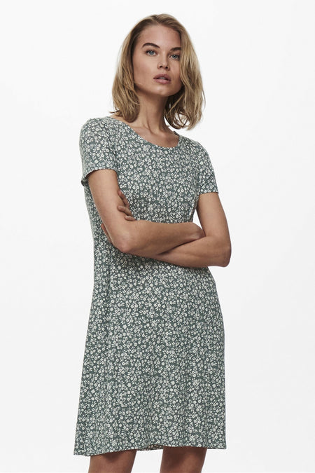 ONLBERA BACK LACE UP S/S DRESS JRS NOOS