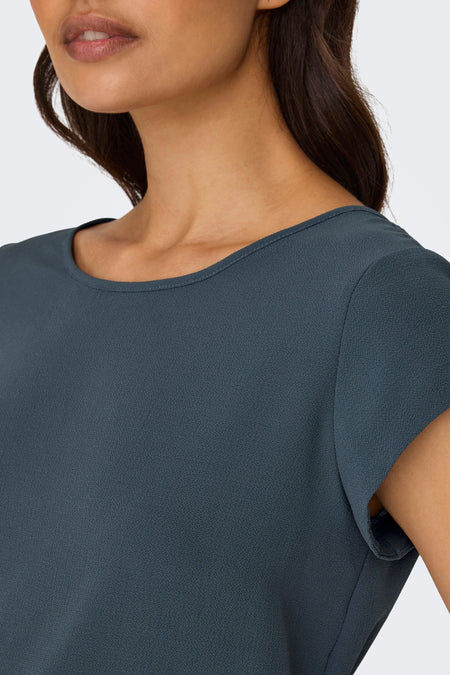 Blouse à manches courtes - bleu