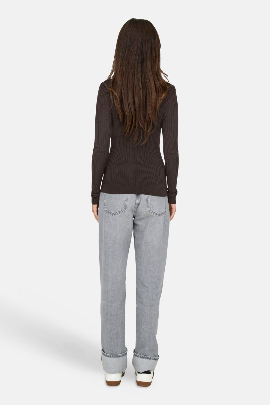 Pull col roulé brun - ONLY®