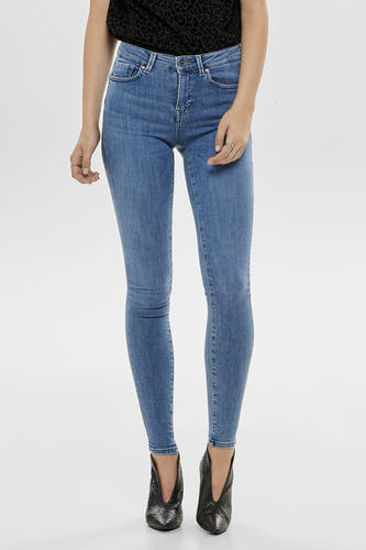Jean skinny en denim bleu moyen d'ONLY, avec dos et talons stiletto.