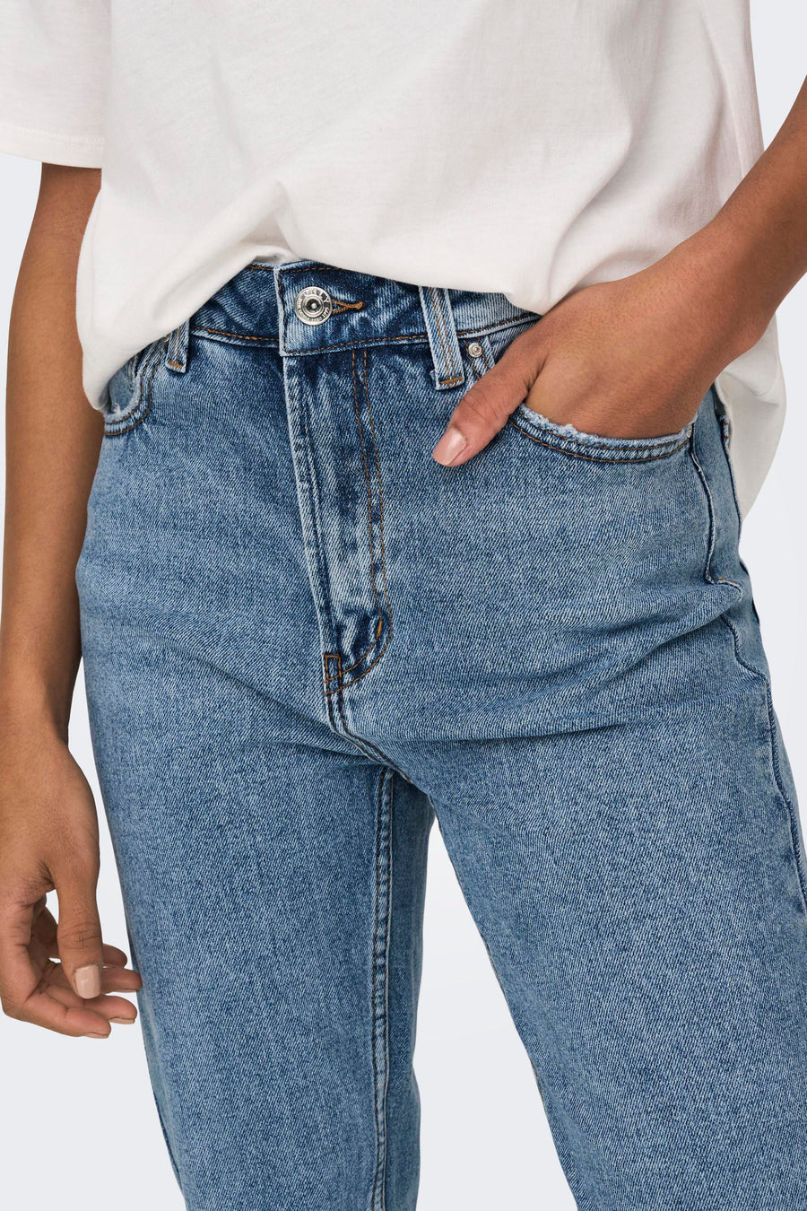 Jean droit - denim bleu moyen