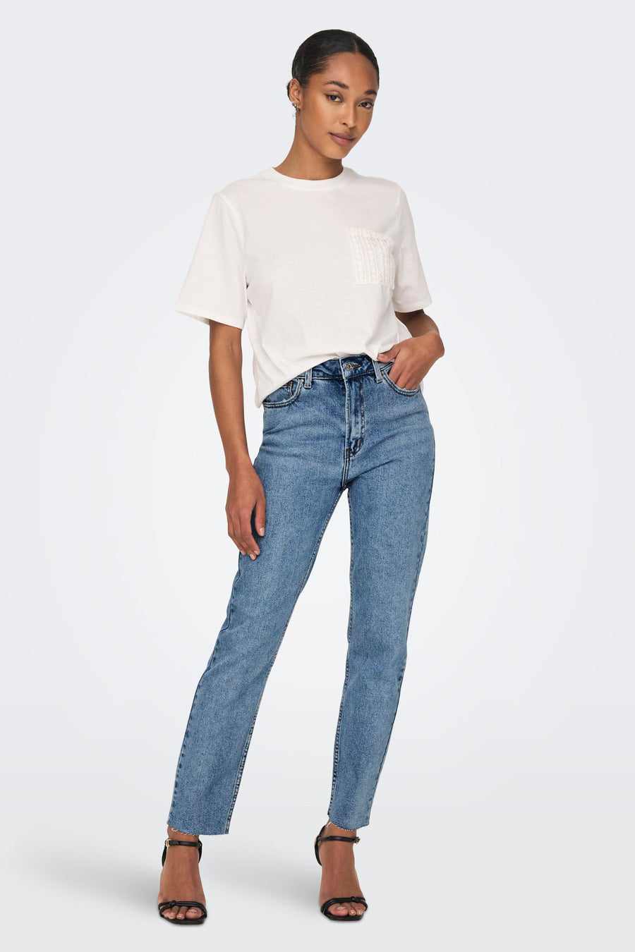 Jean droit - denim bleu moyen