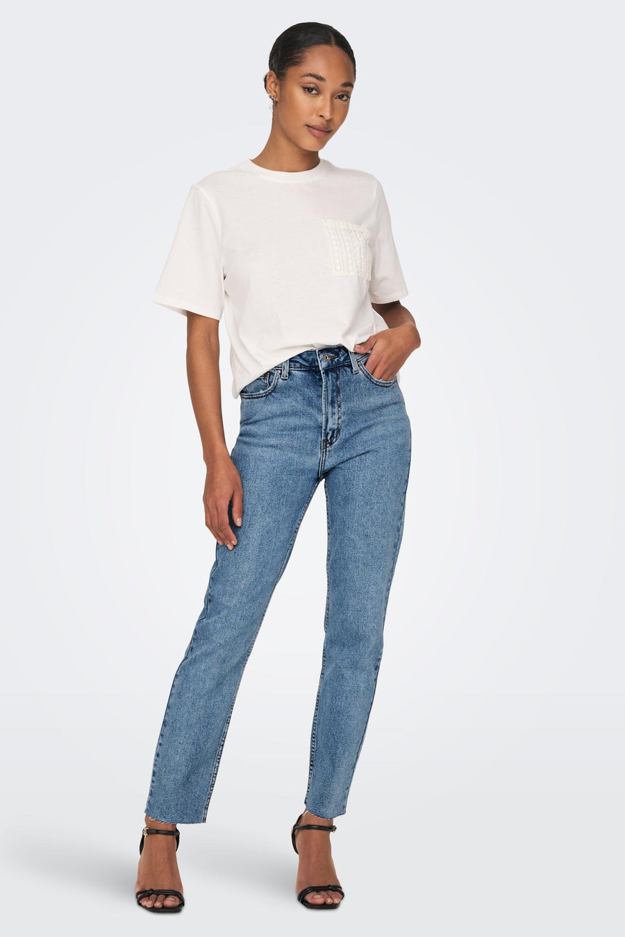 Jean droit - denim bleu moyen
