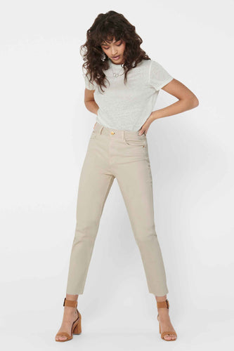 Pantalon color&eacute; - beige - ONLY®