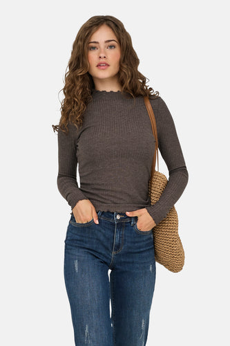 Pull à col rond - brun - ONLY® - 7