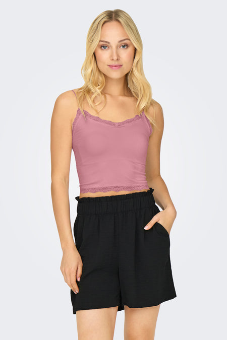 ONLVICKY  LACE SEAMLESS CROPPED TOP NOOS