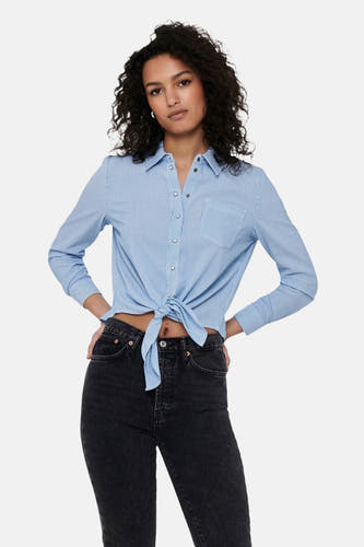 Chemise &agrave; manches longues - bleu
