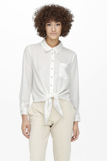 ONLLECEY LS KNOT SHIRT NOOS WVN
