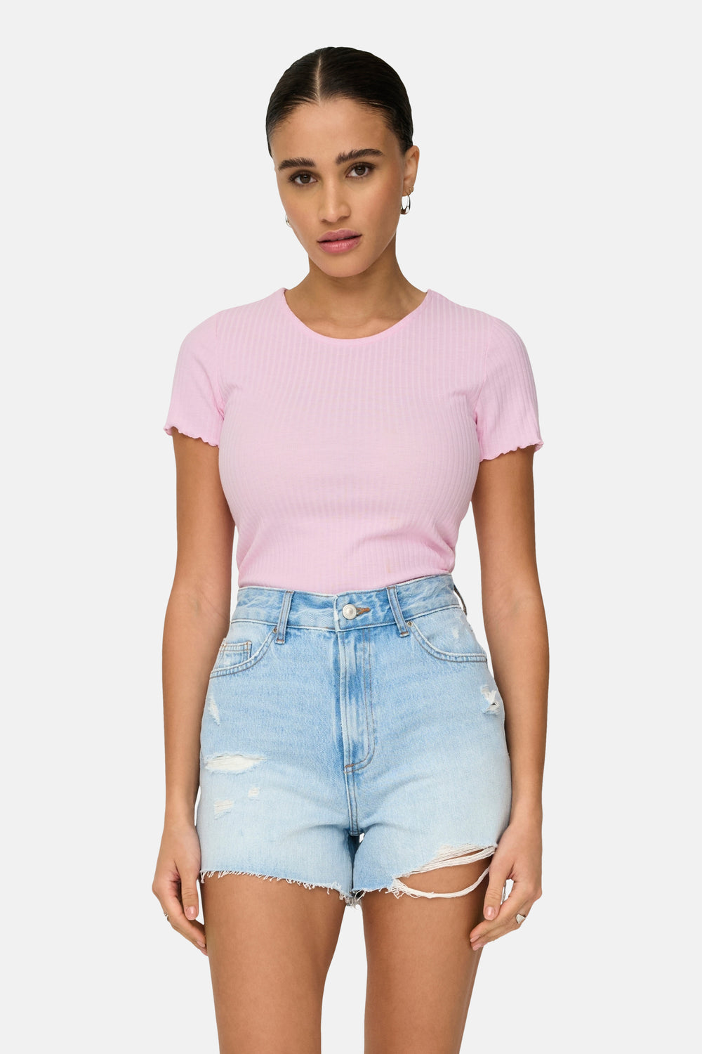 Top uni manche courte Rose - ONLY®