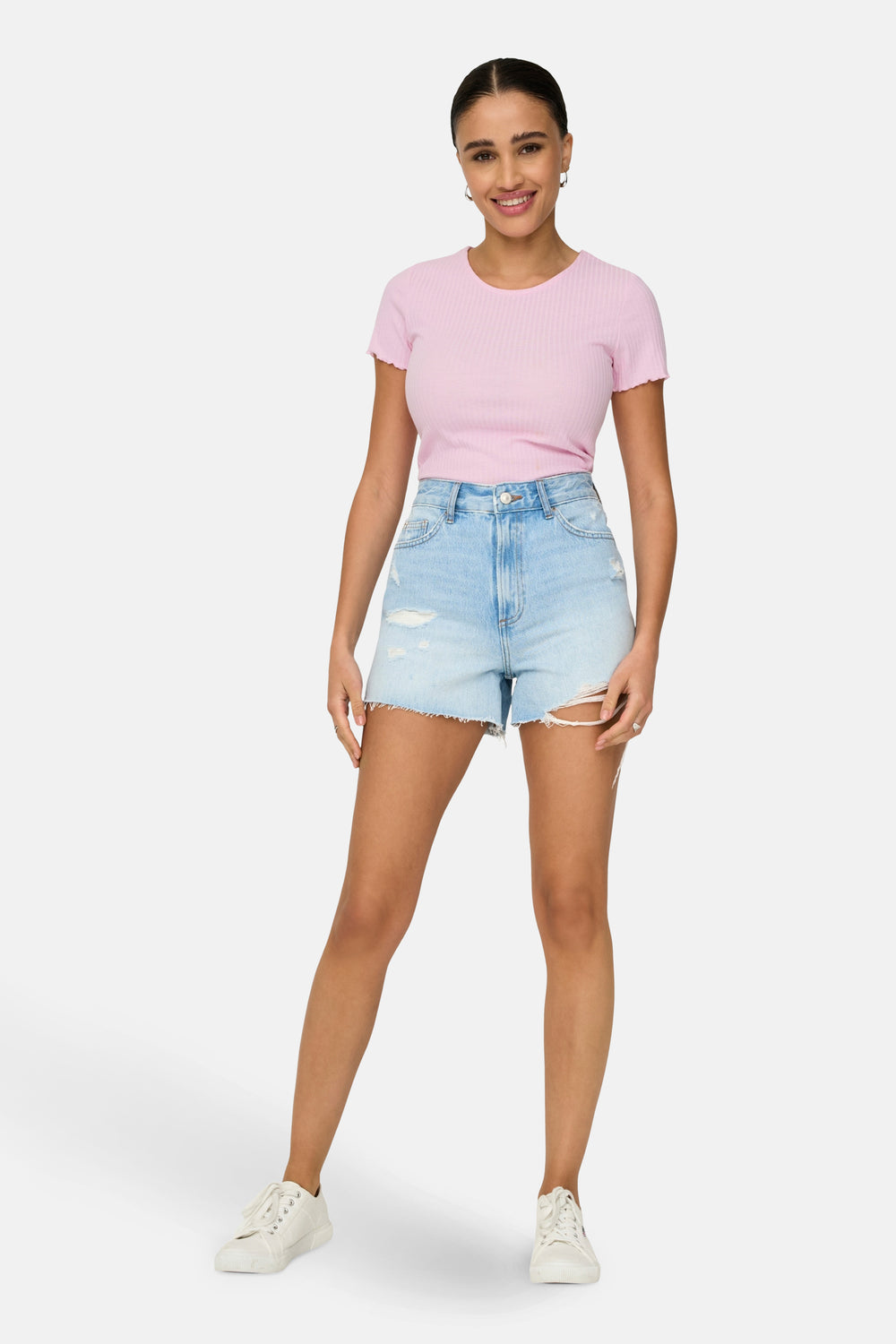 Top uni manche courte Rose - ONLY®