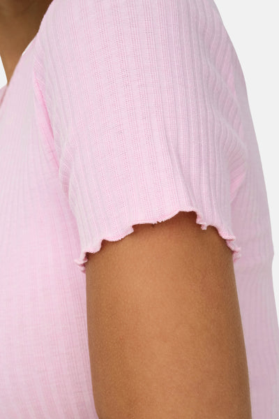 Top uni manche courte Rose - ONLY®