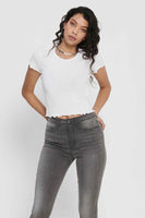 Top uni manche courte Blanc - ONLY®