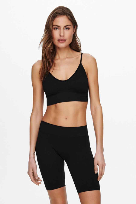 ONLVICKY  RIB SEAMLESS V-NECK TOP NOOS