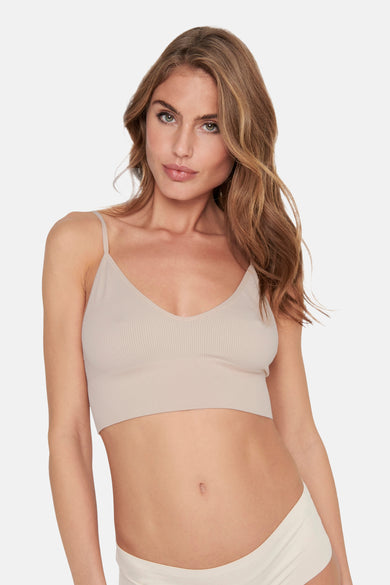 ONLVICKY  RIB SEAMLESS V-NECK TOP NOOS