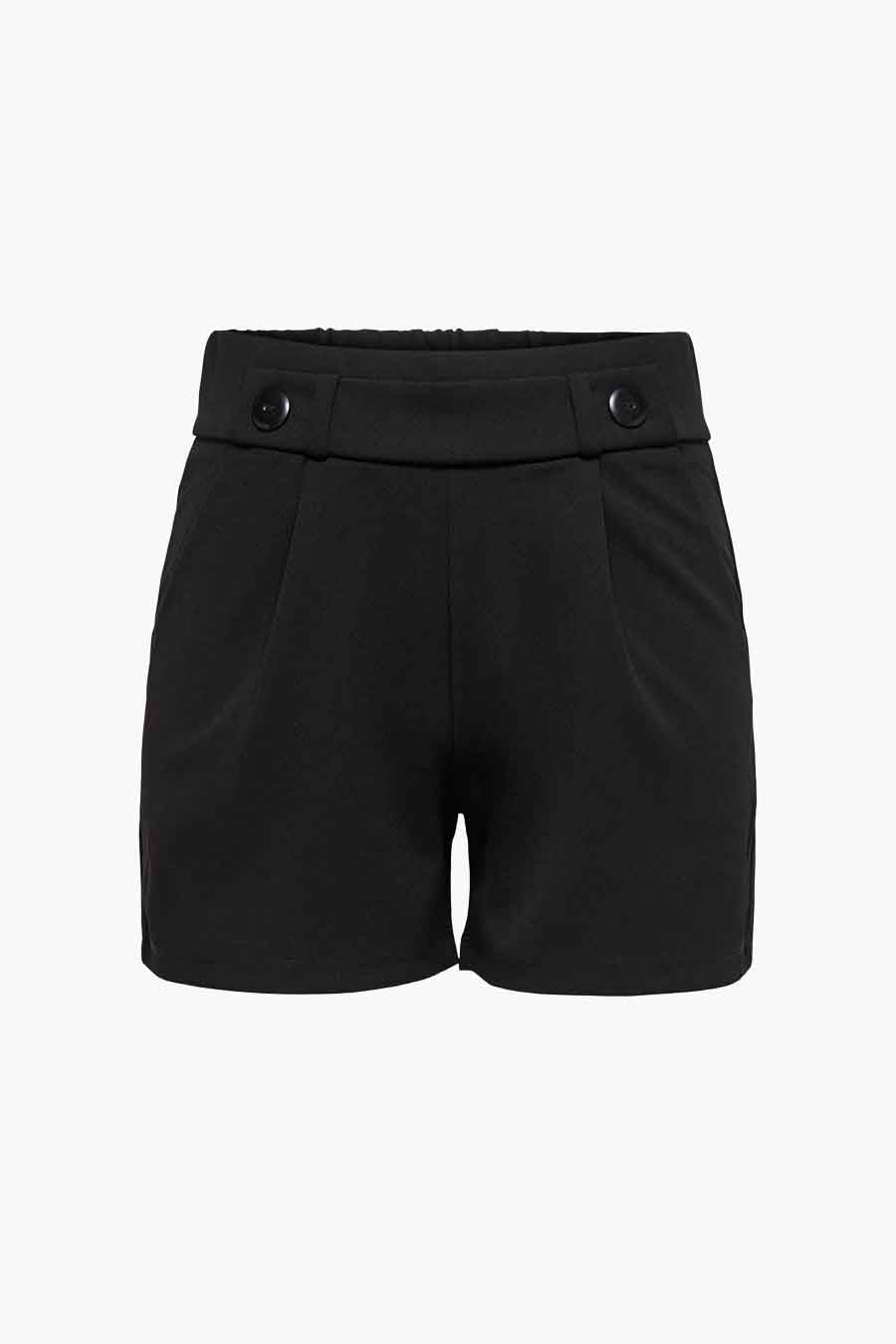 Shorts noires avec des boutons.