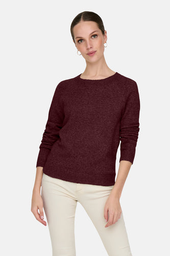 Pull à col rond - Bordeaux - ONLY®