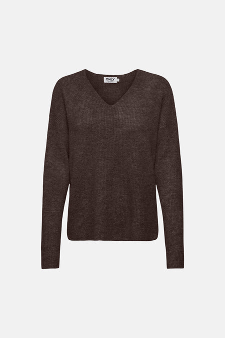 Pull col V - Coffee Bean
