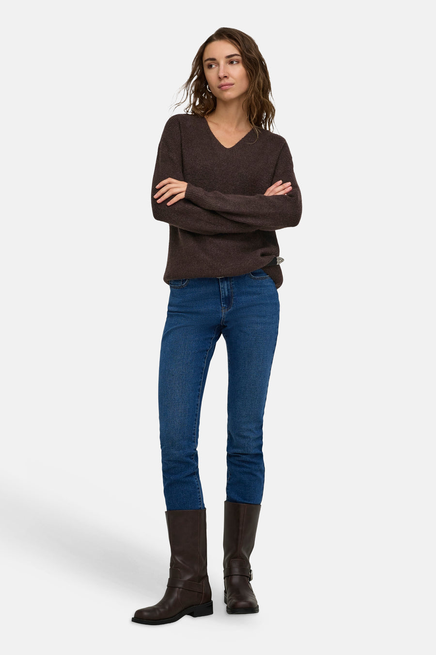 Pull col V - Coffee Bean