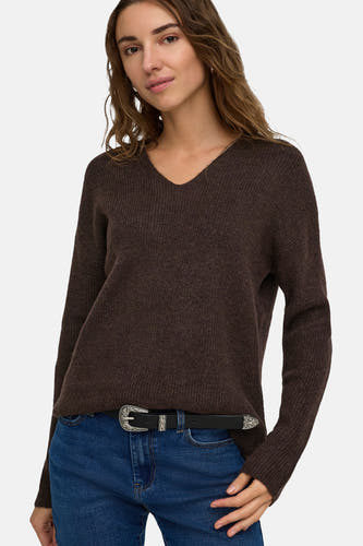 Pull col V - Coffee Bean