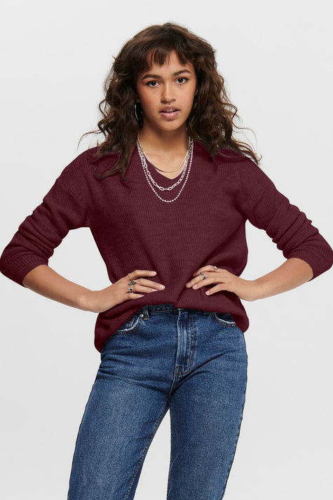 ONLCAMILLA V-NECK L/S PULLOVER KNT NOOS