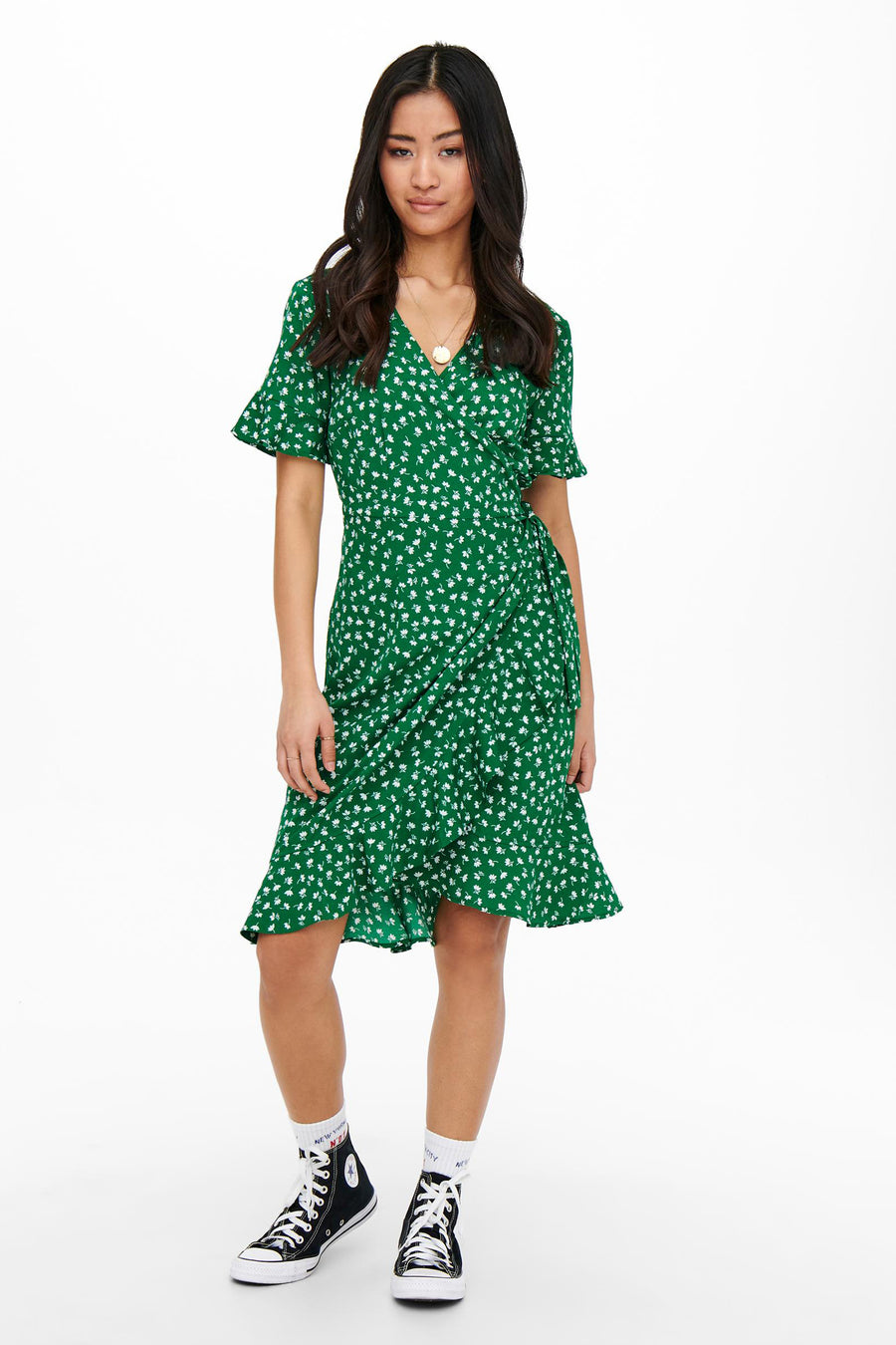 Robe &agrave; manches courtes - vert