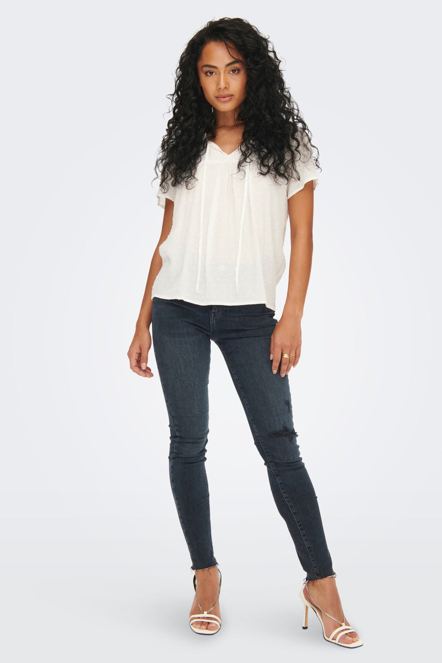 Blouse à manches courtes - blanc - JDY