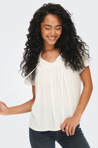 Blouse à manches courtes - blanc - JDY