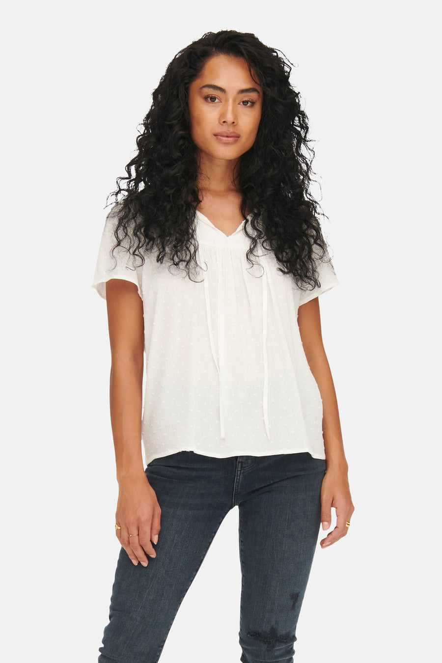 Blouse à manches courtes - blanc - JDY