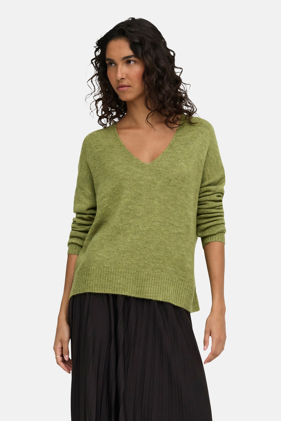 Pull col O vert - JDY