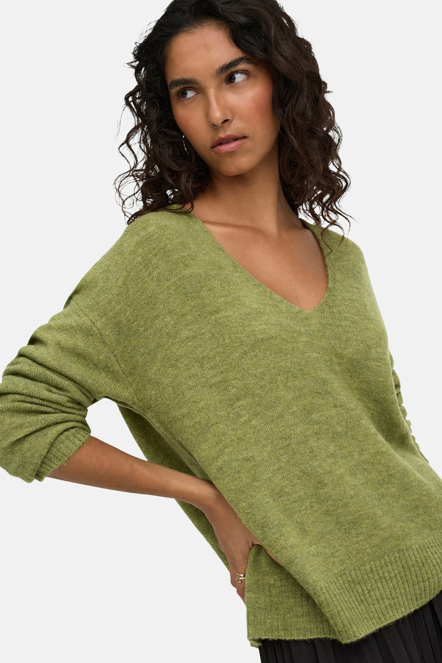 Pull col O vert - JDY