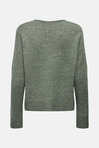 T-shirt vert avec col rond de JDY, en coton biologique dans une coupe décontractée.