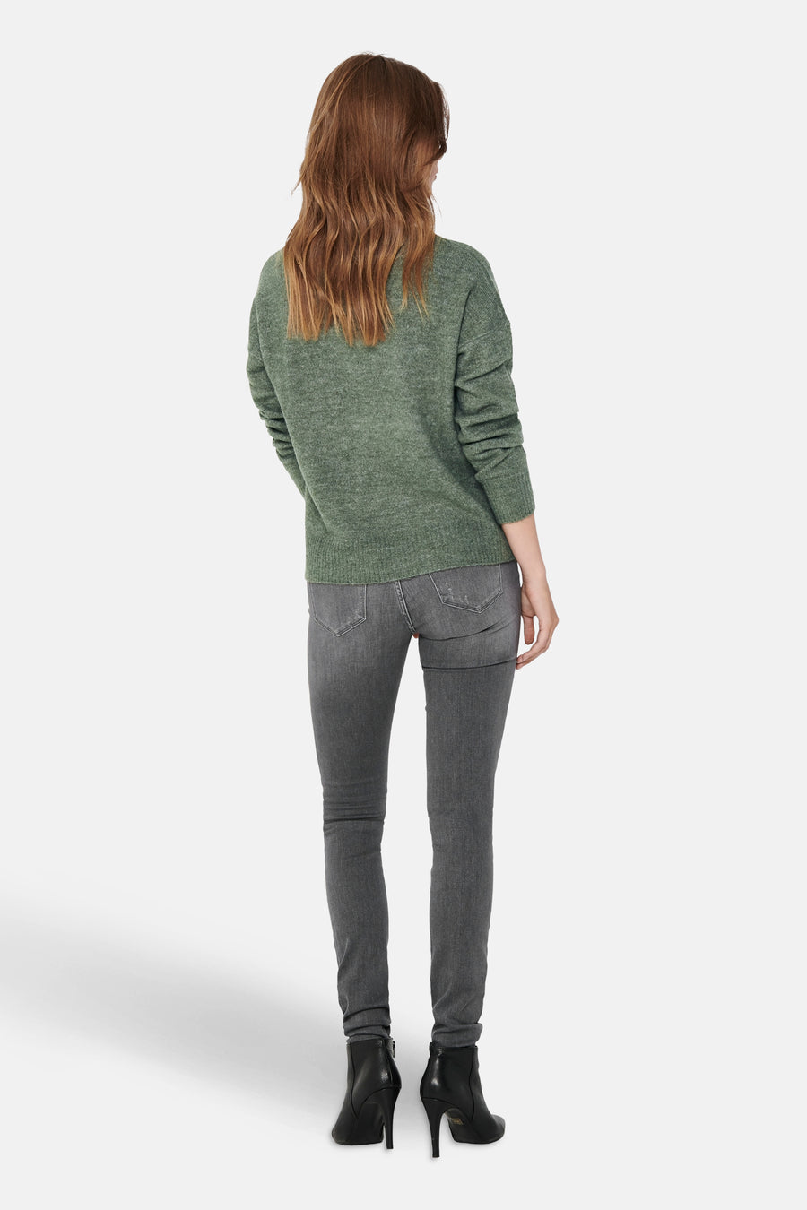 Pull à col rond - vert - JDY - 9