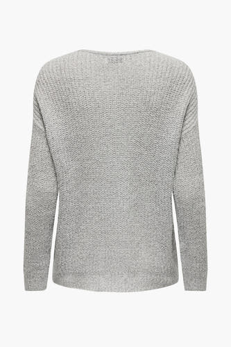 Pull-over blanc de JDY avec des manches longues et une texture fine tr vue de derrière.