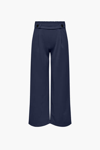 Pantalon bleu de JDY, avec des jambes larges et des boutons décoratifs.