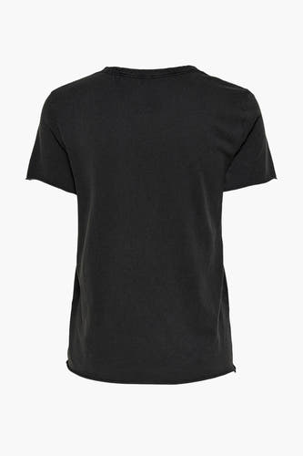 T-shirt noir de ONLY, avec des manches courtes et un design simple.