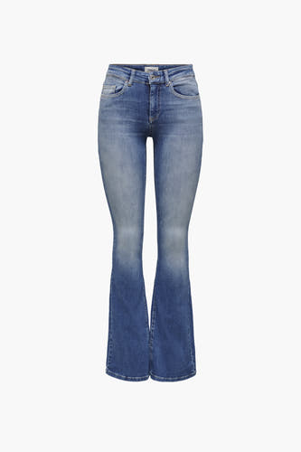 Jean flare bleu de ONLY avec un léger lavage et une texture denim classique.