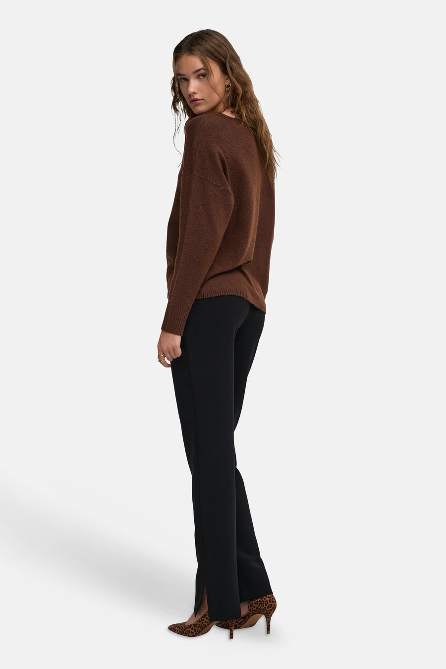 Pull col V - Coffee Bean
