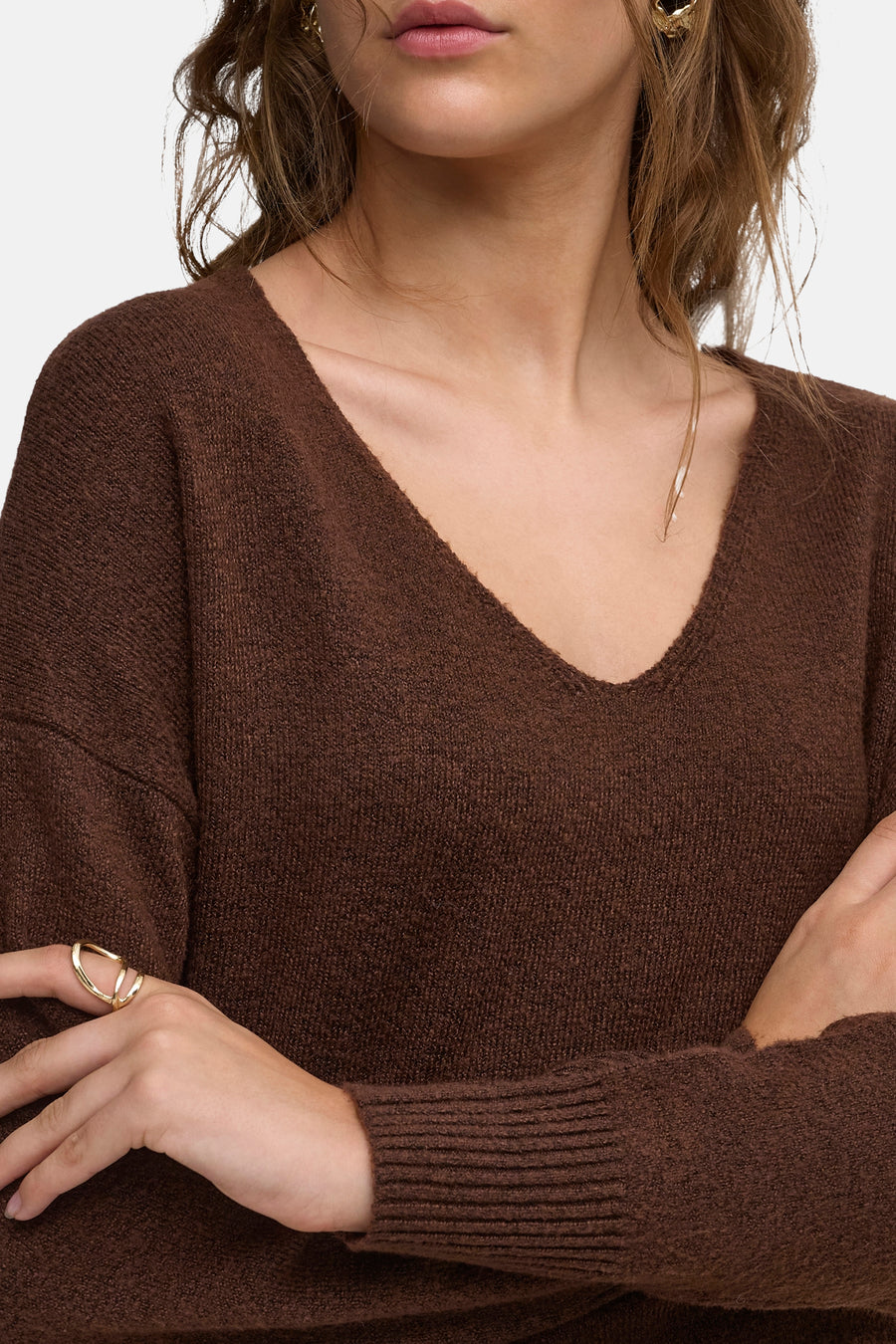 Pull col V - Coffee Bean