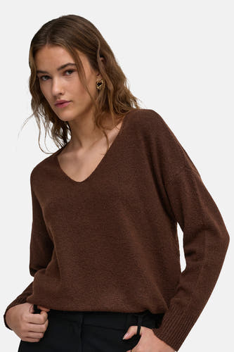 Pull col V - Coffee Bean
