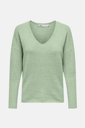 T-shirt V-hals vert de ONLY ONLY, longes man et et et une une fine fine fine fine