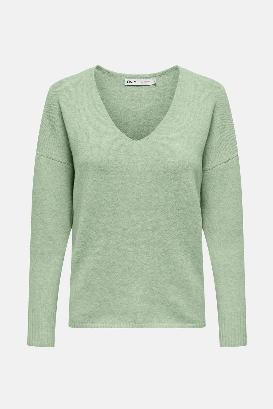 T-shirt V-hals vert de ONLY ONLY, longes man et et et une une fine fine fine fine