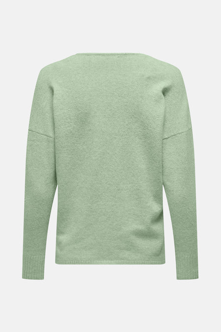 T-shirt vert de ONLY col en Vcol, tr tr tr avec long long long long long long