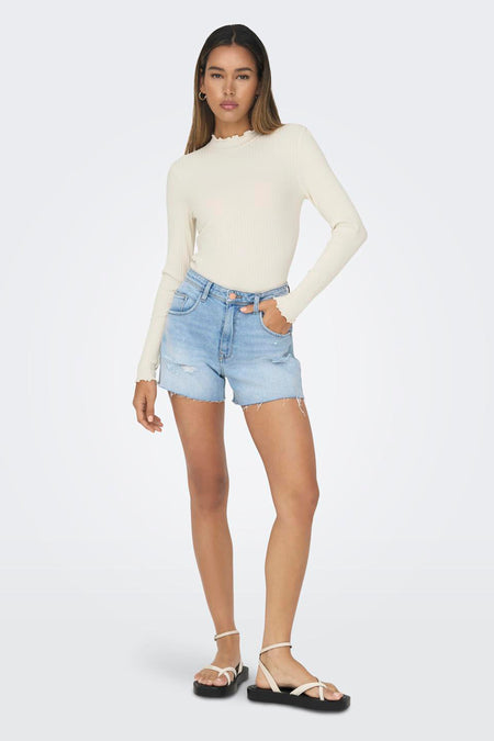 JDYFRANSISKA L/S HIGHNECK TOP JRS NOOS