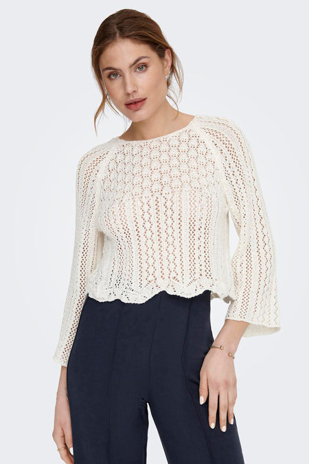 ONLNOLA LIFE  3/4 PULLOVER KNT NOOS