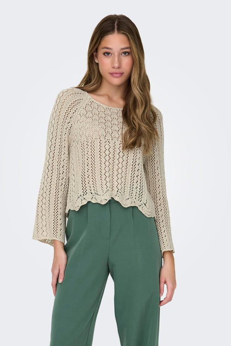 ONLNOLA LIFE  3/4 PULLOVER KNT NOOS